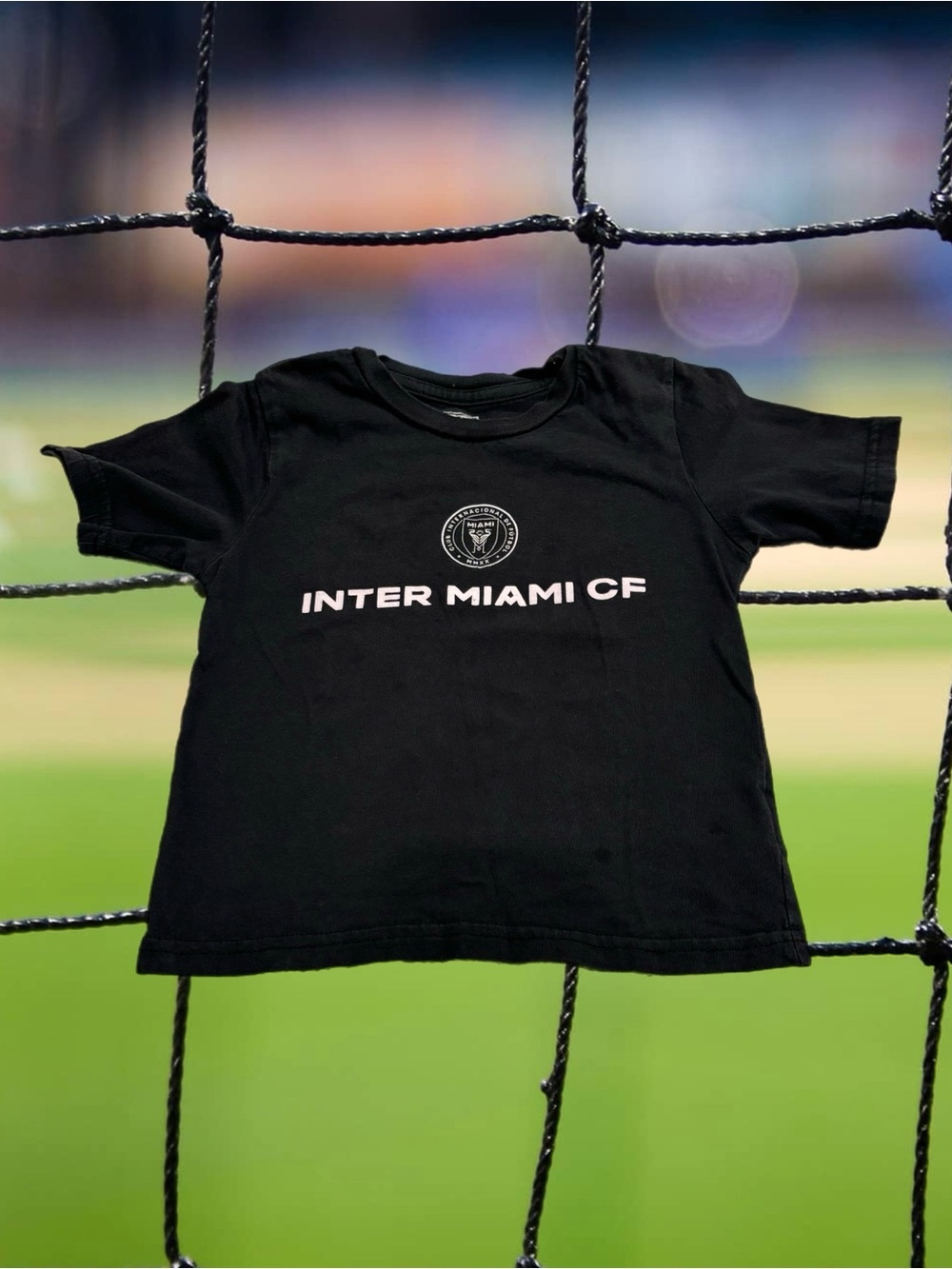 Inter Miami CF Lionel Messi #10 Boys Black Pink Soccer T-Shirt Size 4